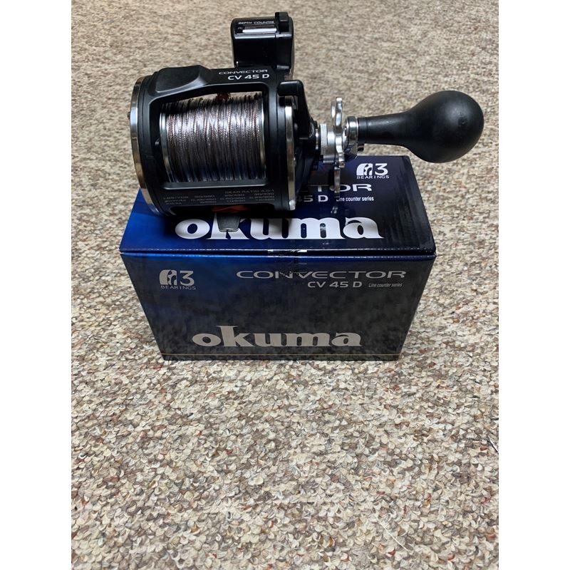 Okuma Convector CV 45D Reel Pre-Spooled With Lead Core, Backing And Leader  CHOOSE NUMBER OF COLORS!